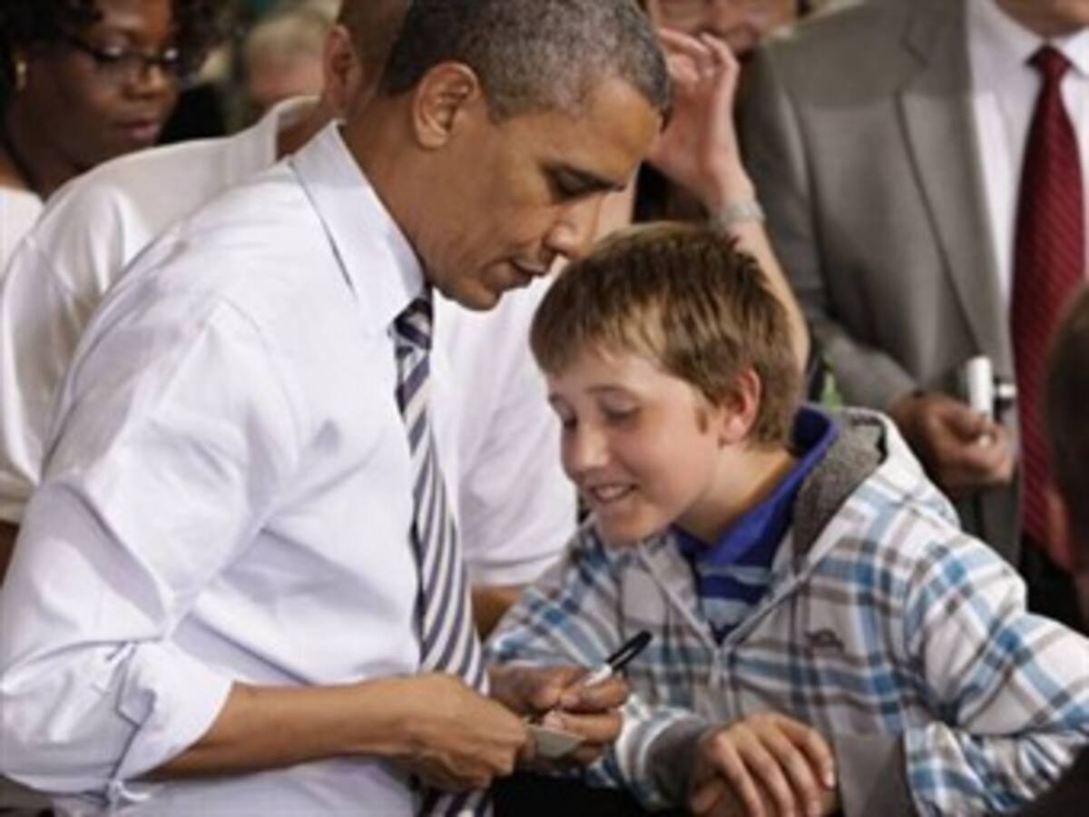 Obama le escribió la excusa a un niño que no asistió al colegio