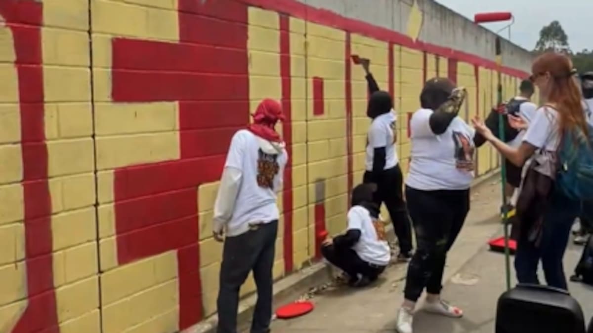 Gobernador y demás agentes políticos cuestionan mural sobre falsos positivos cerca de casa de Uribe