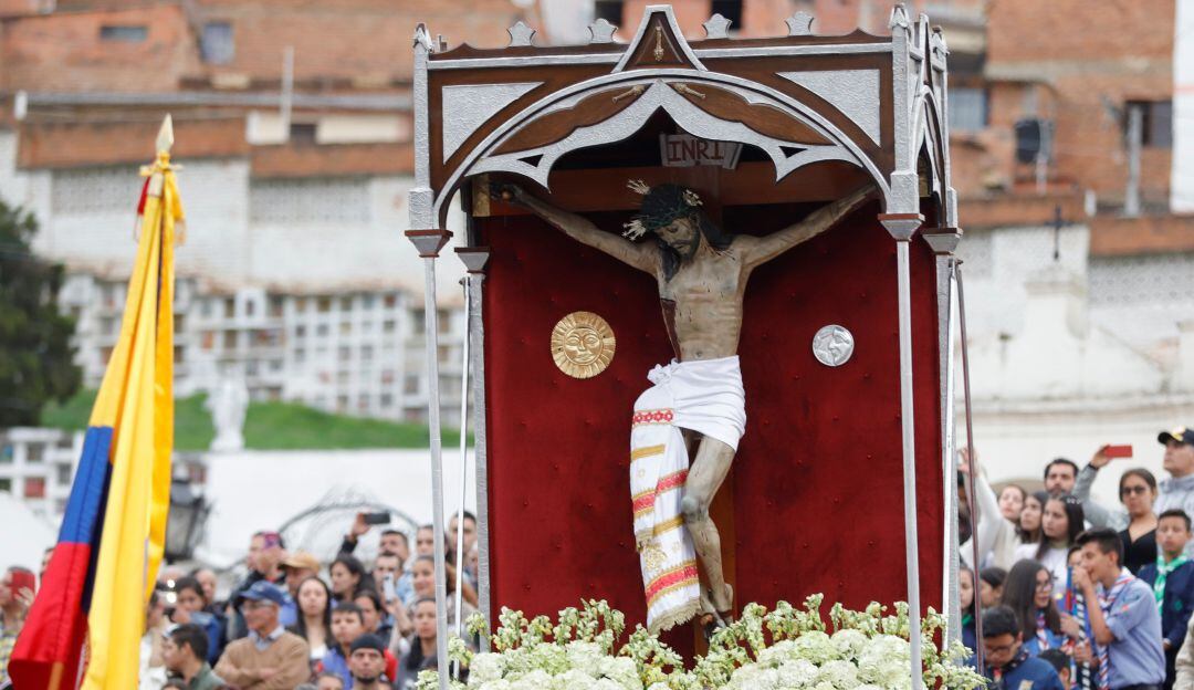 Imagen del Señor del Humilladero en la celebración de la Semana Santa en Pamplona, Norte de Santander, Colombia. Foto: Archivo.