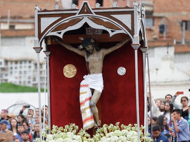 Imagen del Señor del Humilladero en la celebración de la Semana Santa en Pamplona, Norte de Santander, Colombia. Foto: Archivo.