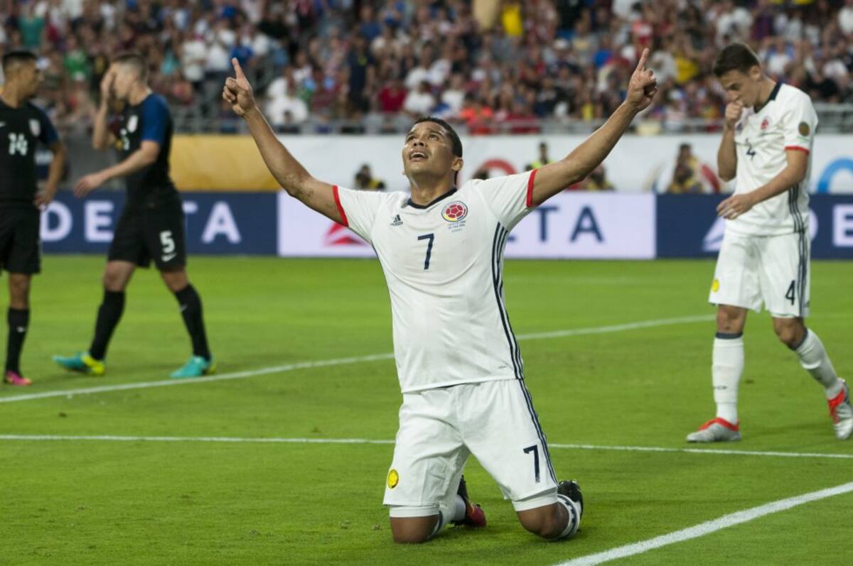 (25/06/16) Carlos Bacca marcó el gol con el que la Selección venció 1-0 a Estados Unidos y se quedó con el tercer puesto de la Copa América Centenario.