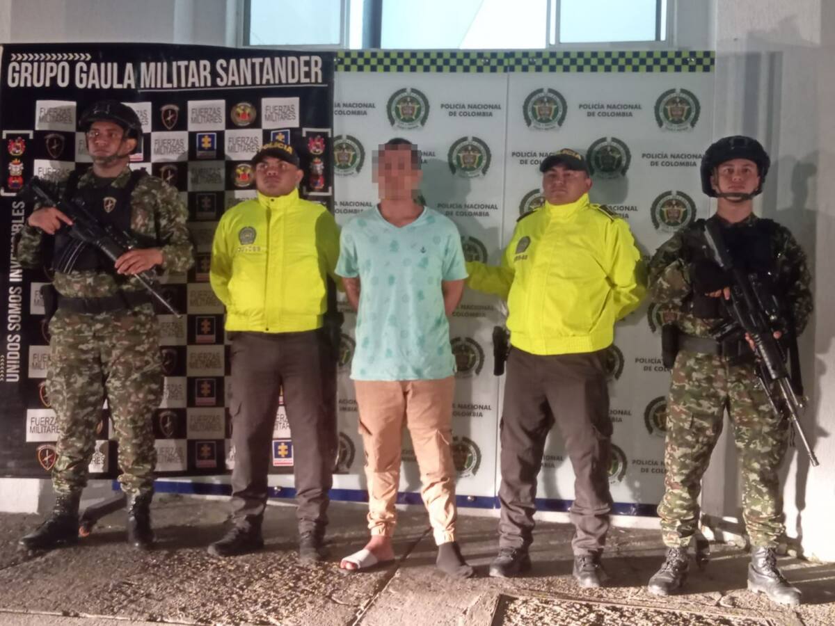 Capturan presunto integrante del Clan del Golfo, por cometer graves delitos en Santander