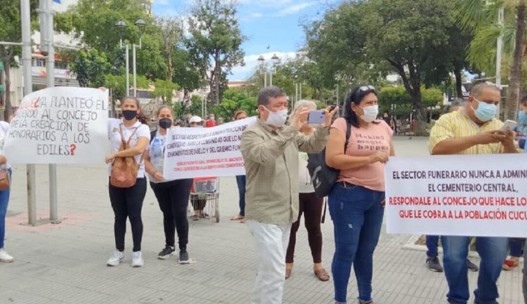 Protesta funerarias en Cúcuta