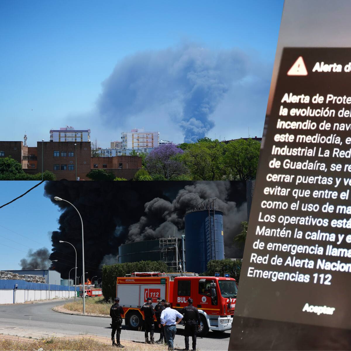 España: 80.000 personas son confinadas por un incendio en un centro de productos químicos