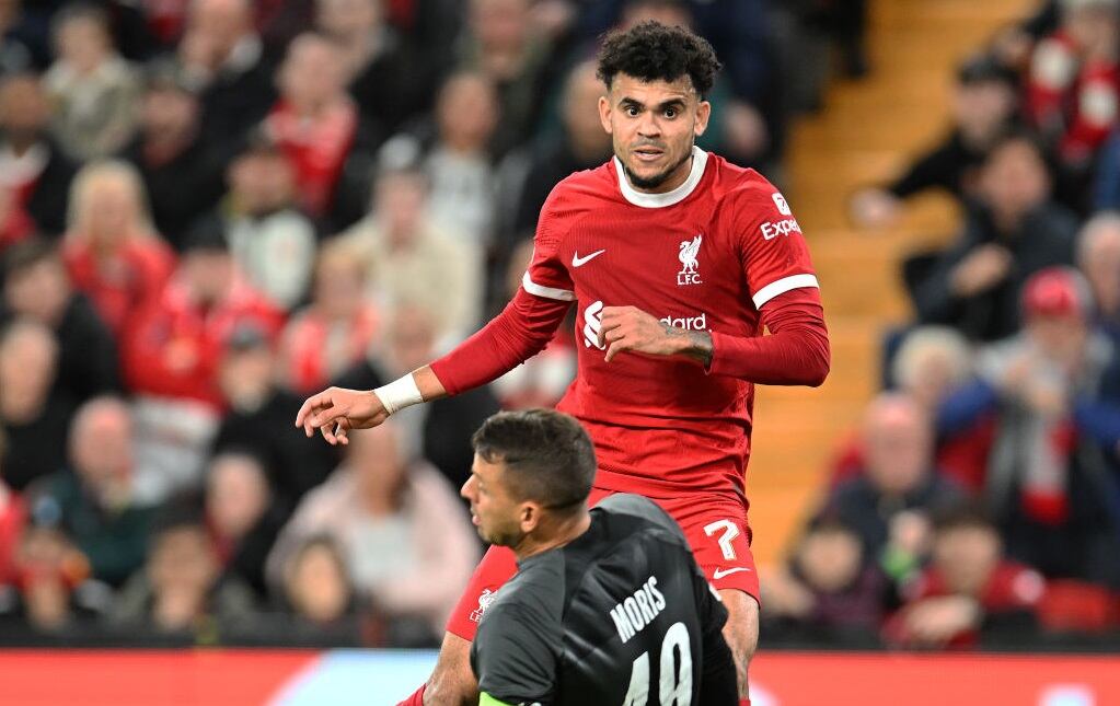 Luis Díaz en el partido ante Union Saint-Gilloise (Photo by John Powell/Liverpool FC via Getty Images)
