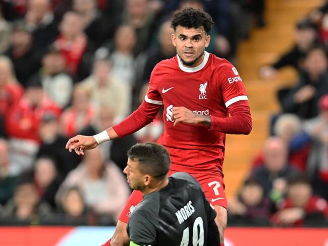 Luis Díaz en el partido ante Union Saint-Gilloise (Photo by John Powell/Liverpool FC via Getty Images)