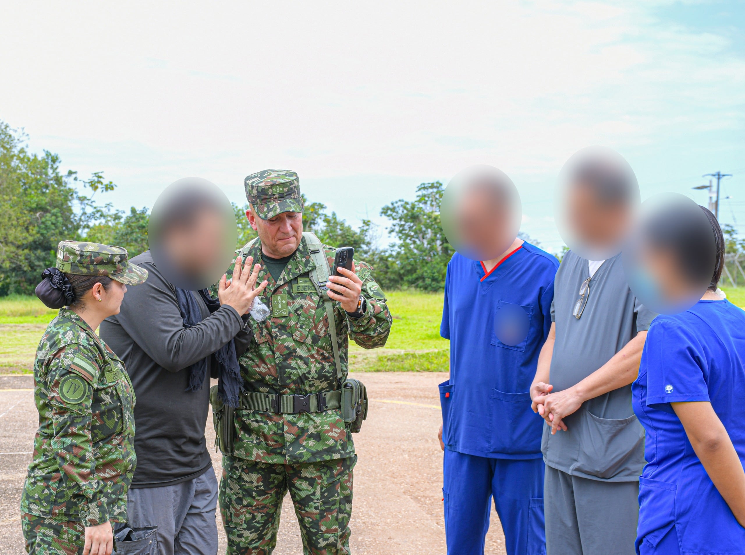 Ejército rescató a pamplonés José Luis Martínez/ Foto Ejercito Nacional