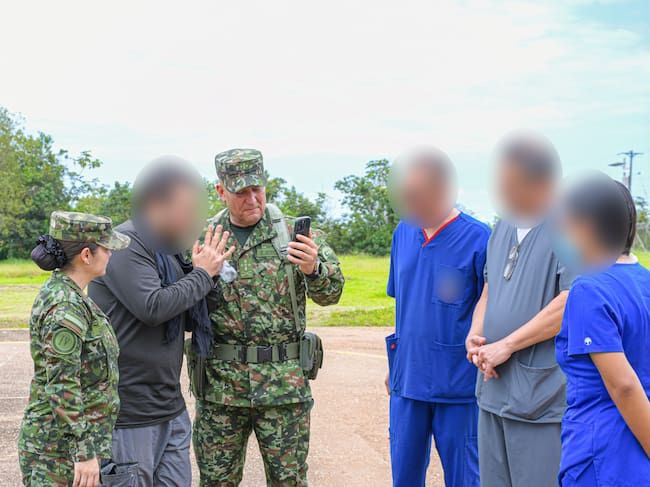 Ejército rescató a pamplonés José Luis Martínez/ Foto Ejercito Nacional