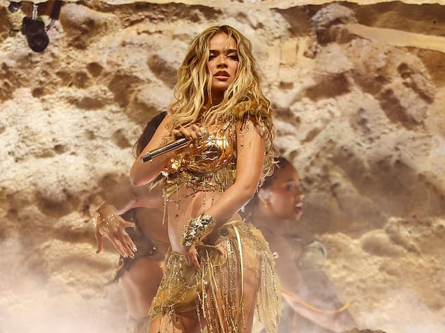 Karol G performs at the 2026 Coachella Valley Music And Arts Festival - Weekend 1 - Day 3 on April 12, 2026 in Indio, California. (Photo by Christopher Polk/Billboard via Getty Images)