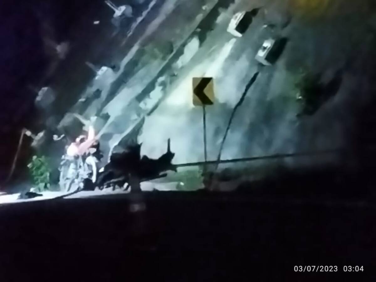 Motociclista murió en la vía Pamplona - Bucaramanga