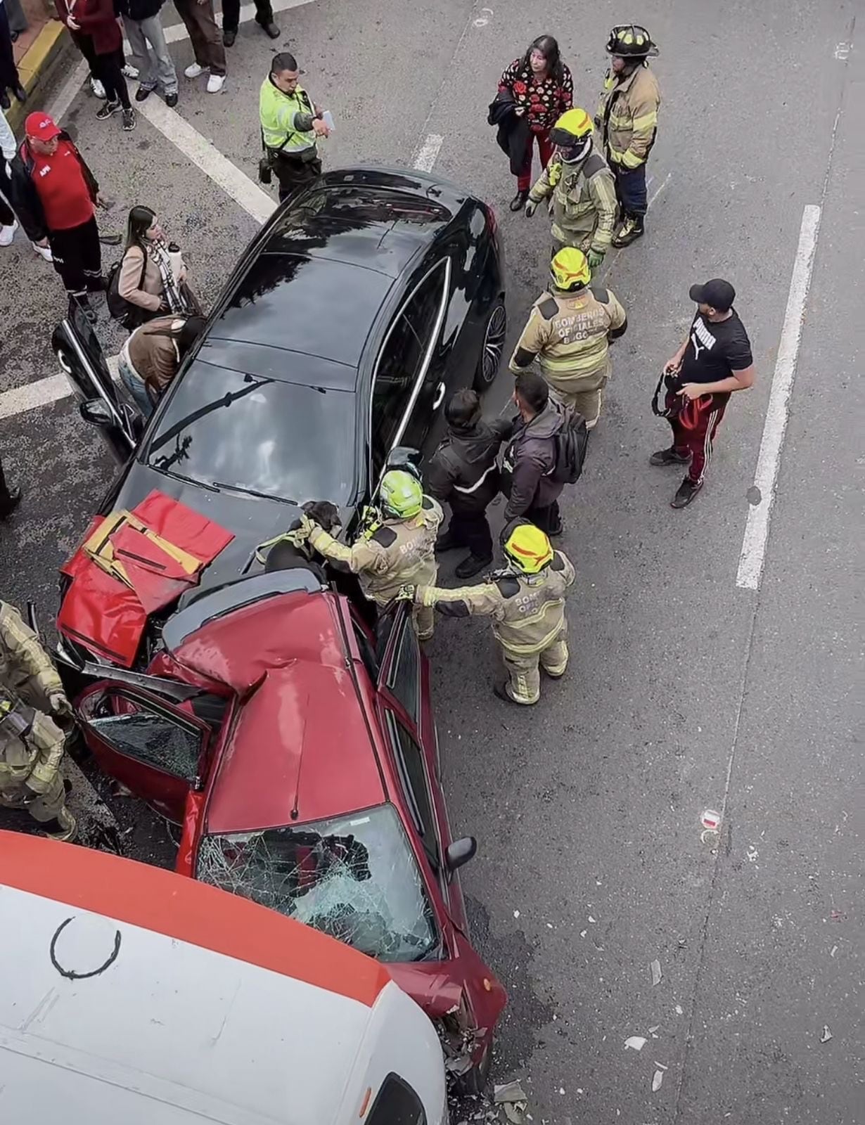 Accidente en la Autopista Norte con calle 187.