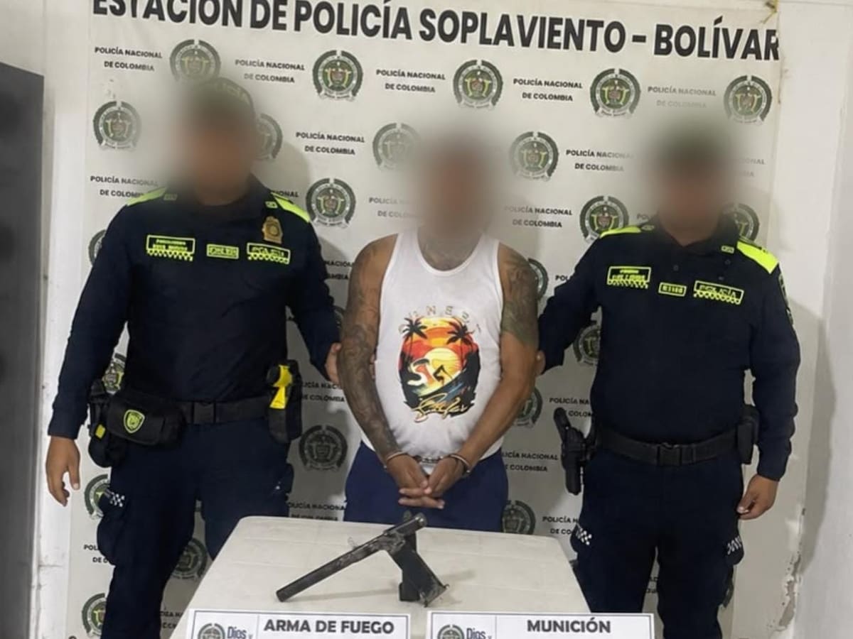 Capturan a alias Dimar con un arma artesanal en Soplaviento