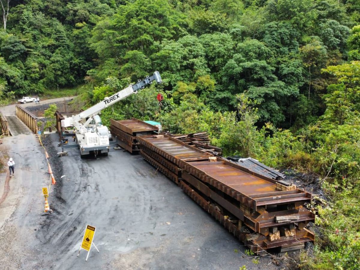 Llegó la estructura para cambiar el Puente Pascual en la Ruta Libertadora