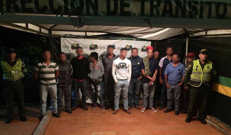 Extranjeros aprendidos por la policía metropolitana de Cúcuta