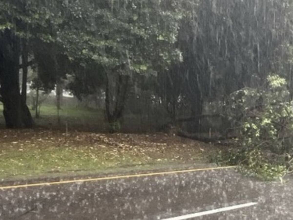 Fuertes lluvias con granizo complican la movilidad en el norte de Bogotá