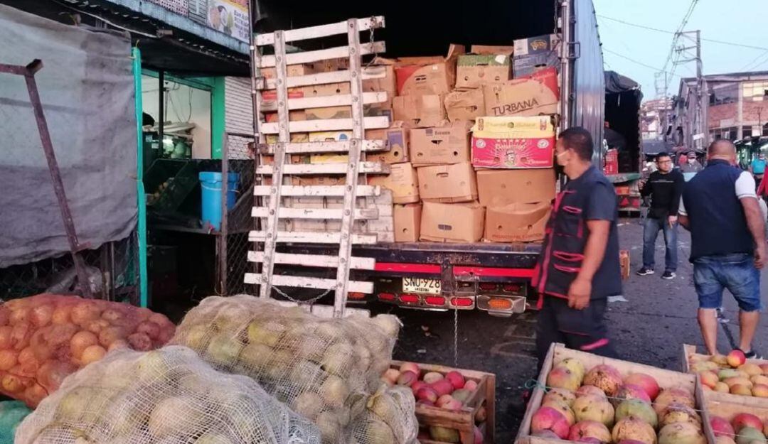 Abastecimiento de alimentos en la Plaza de Mercado