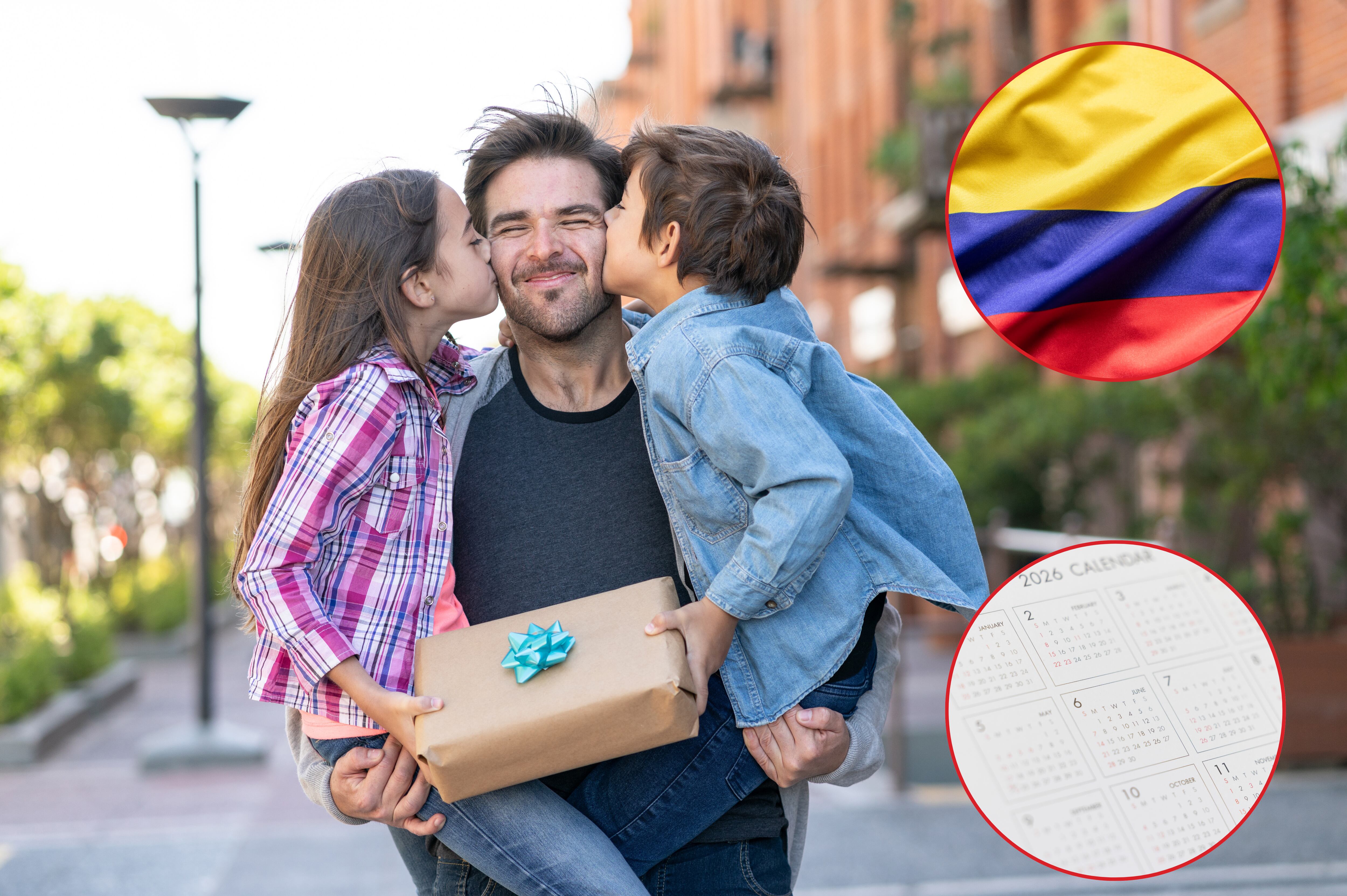 Imagen de referencia. Celebración día del padre - Bandera Colombia - Calendario: Getty Images.