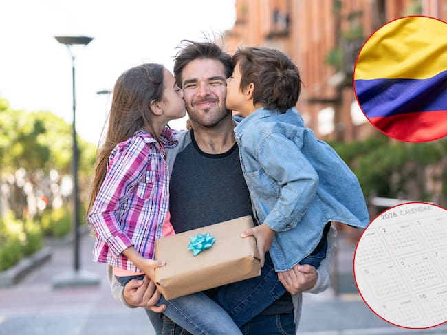Imagen de referencia. Celebración día del padre - Bandera Colombia - Calendario: Getty Images.