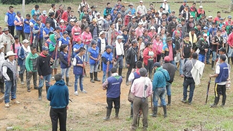 Protesta indígena en Cauca. Foto: Colprensa
