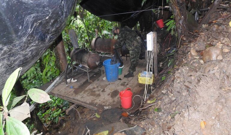 Laboratorio de procesamiento de cocaína