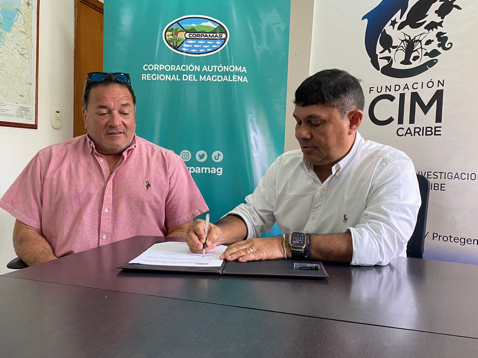 Corpamag, la Fundación Centro de Investigación Marina CIM Caribe y el Centro de Vida Marina