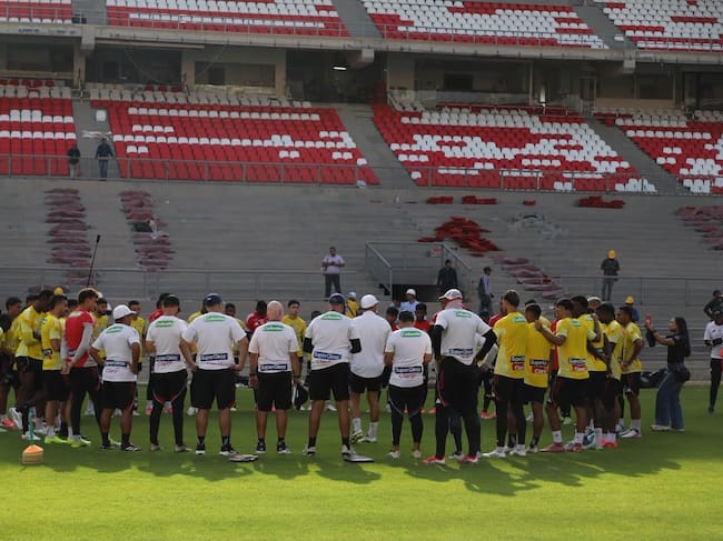 Entrenamiento de Junior en el estadio Metropolitano. Foto: Alcaldía de Barranquilla.
