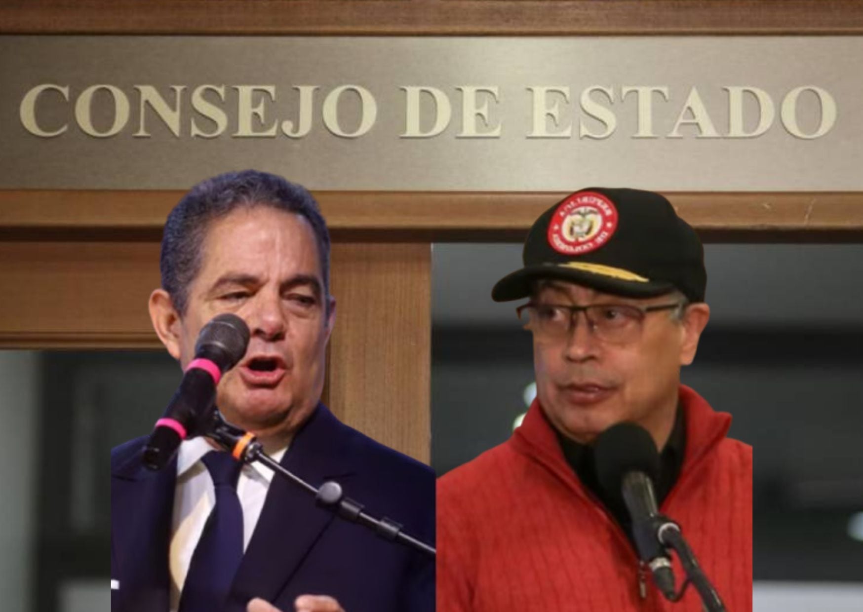 Vargas Lleras vs Petro. Cortesía: @ClaudiaCamilaV