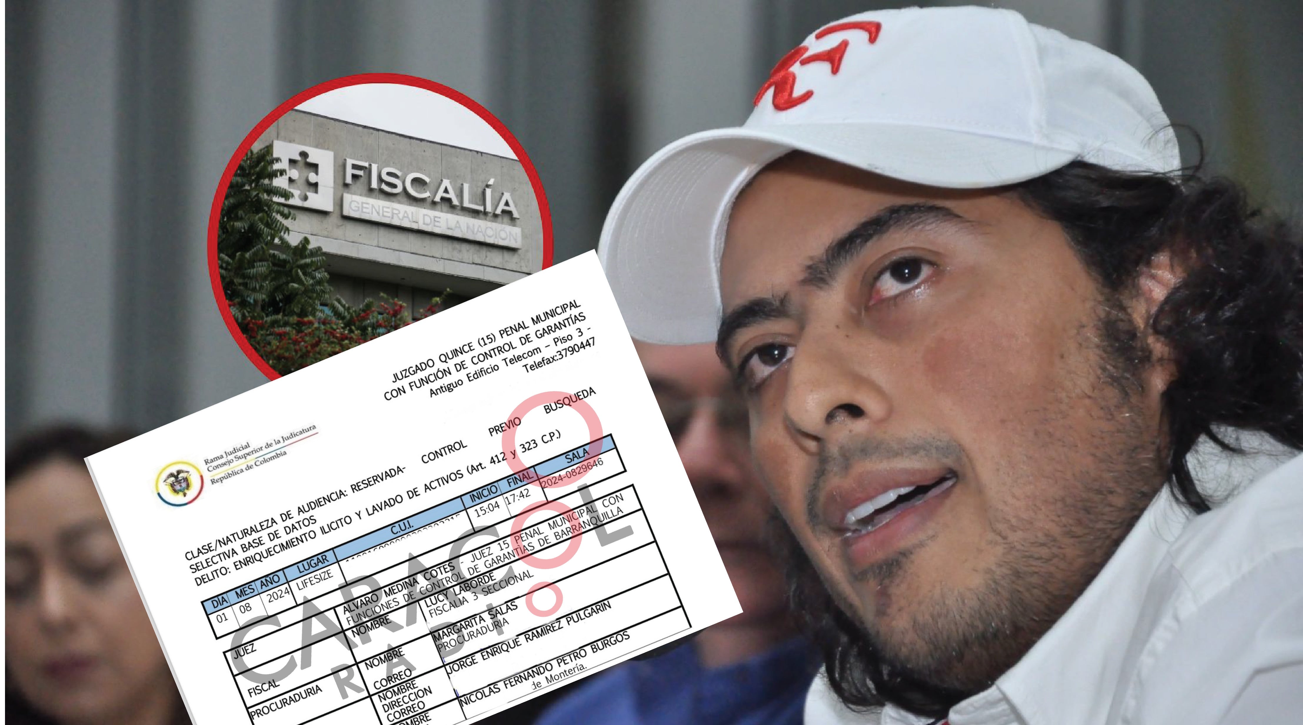 Nicolás Petro, hijo del presidente de la República. En juicio por lavado de activos y enriquecimiento ilícito