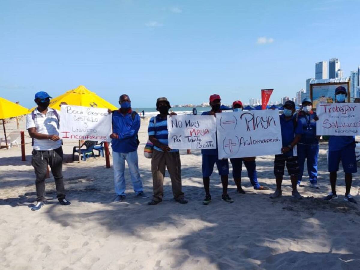Carperos piden reapertura de playas de Castillogrande en Cartagena