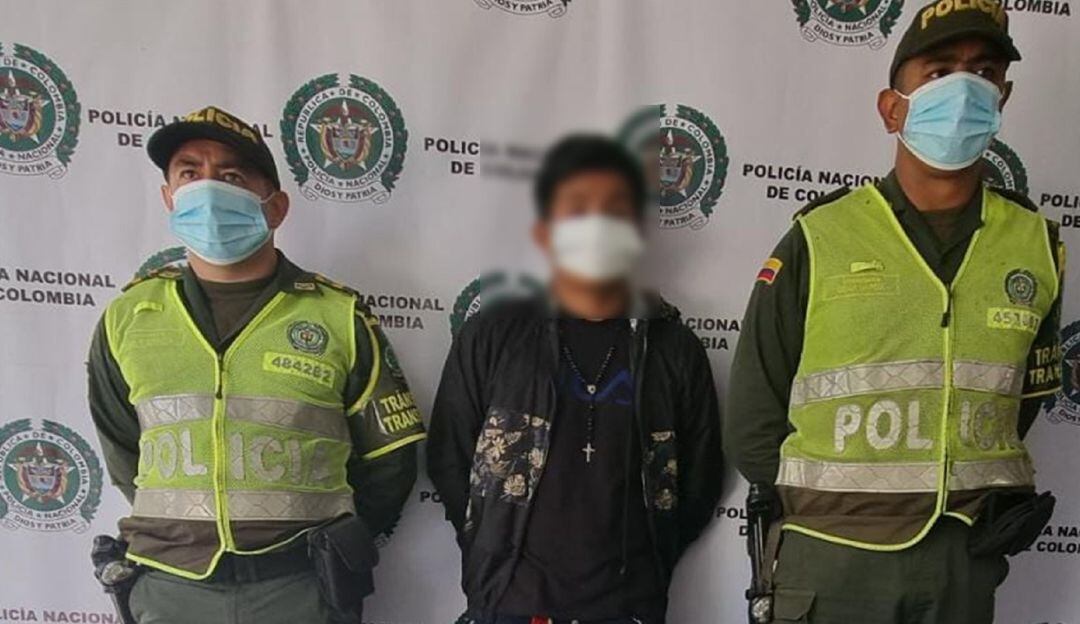 Capturado por el presunto delito de porte ilegal de arma de fuego