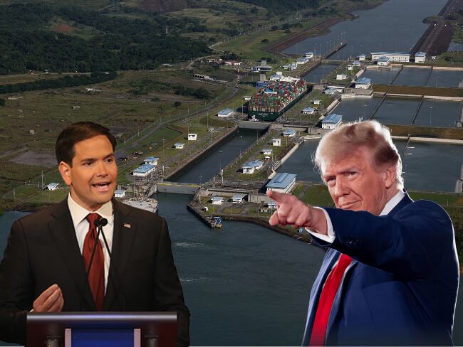 Mientras el secretario de Estado de Estados Unidos asegura que el objetivo es trabajar conjuntamente, Donald Trump insiste en tomar el control del Canal de Panamá.
(Foto: Caracol Radio / Getty)