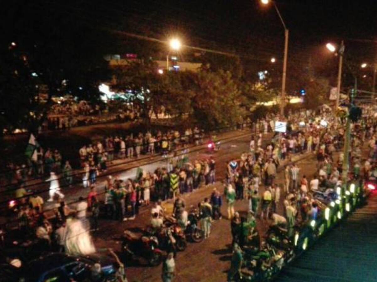 Ruidosa celebración de hinchas del Nacional en Cali