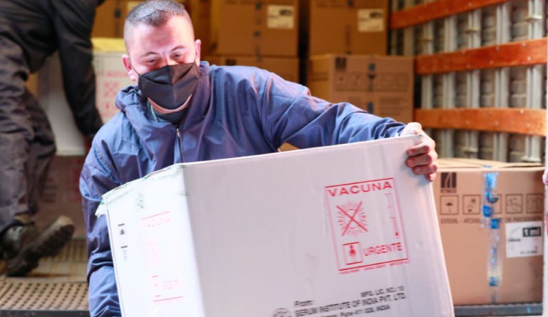 Llegada de la vacunas a Bogotá 