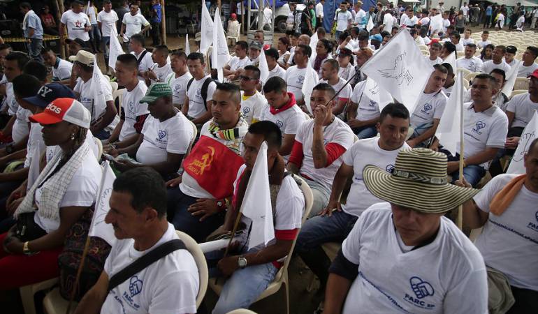 Ceremonia simbólica de dejación de armas por parte de las FARC.