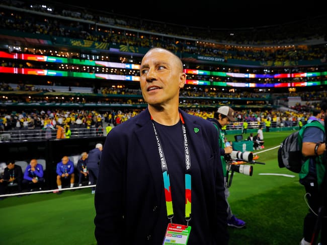 MEXICO CITY, MEXICO - JUNE 17: Fabio Cannavaro Coach of Uzbekistan looks on during the FIFA World Cup 2026 Group K match between Uzbekistan and Colombia at Mexico City Stadium on June 17, 2026 in Mexico City, Mexico. (Photo by Cesar Gomez/Jam Media/Getty Images)
