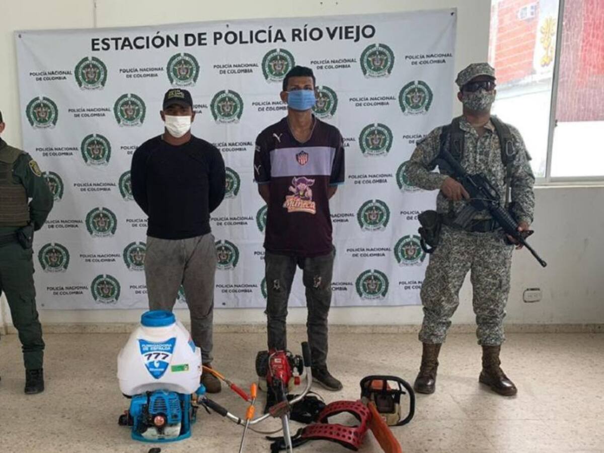 Capturados dos hombres tras robar en una finca de Río Viejo, Bolívar