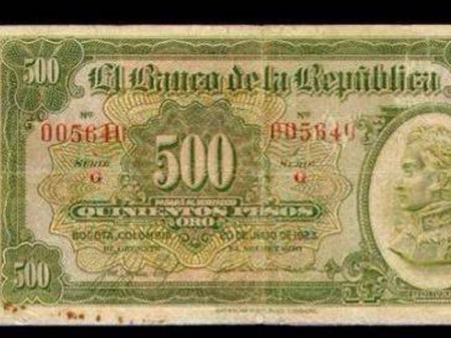 Billete de 500 pesos - Foto: @MonedasColombia