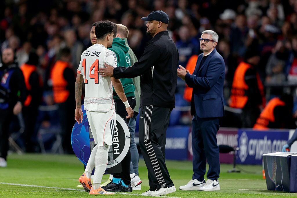 Luis Díaz expulsado del partido de Champions / Getty Images