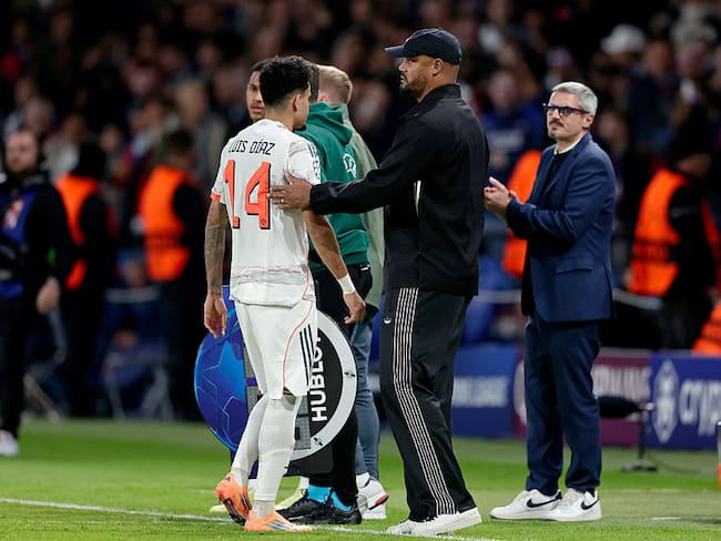 Luis Díaz expulsado del partido de Champions / Getty Images