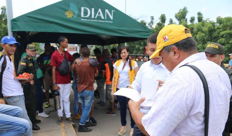 Puesto de control en la frontera.