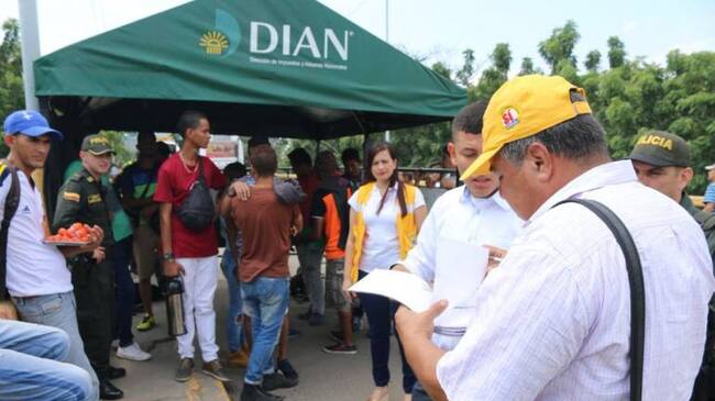 Puesto de control en la frontera.