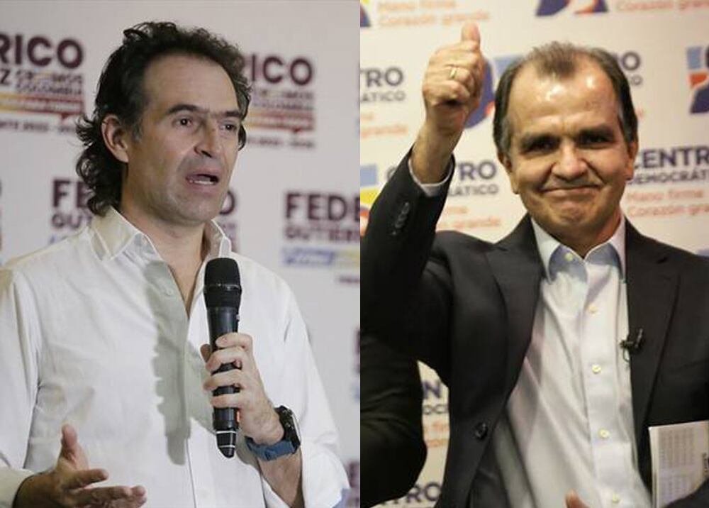 Federico Gutiérrez y Óscar Iván Zuluaga. Fotos Colprensa