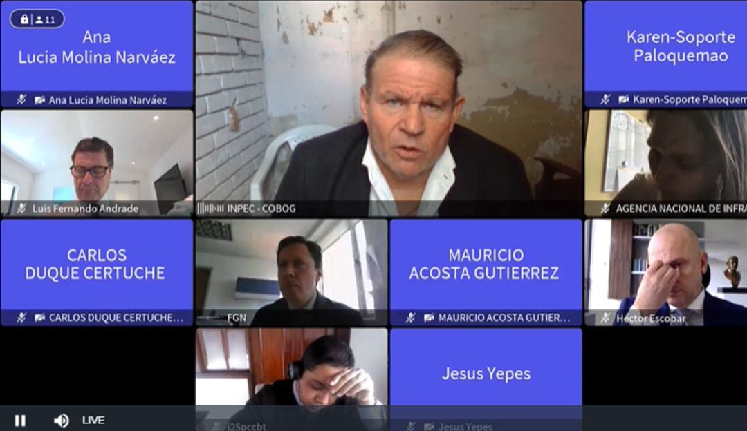 Exsenador Otto Bula en audiencia como testigo en juicio contra el ex presidente de la ANI, Luis Fernando Andrade.