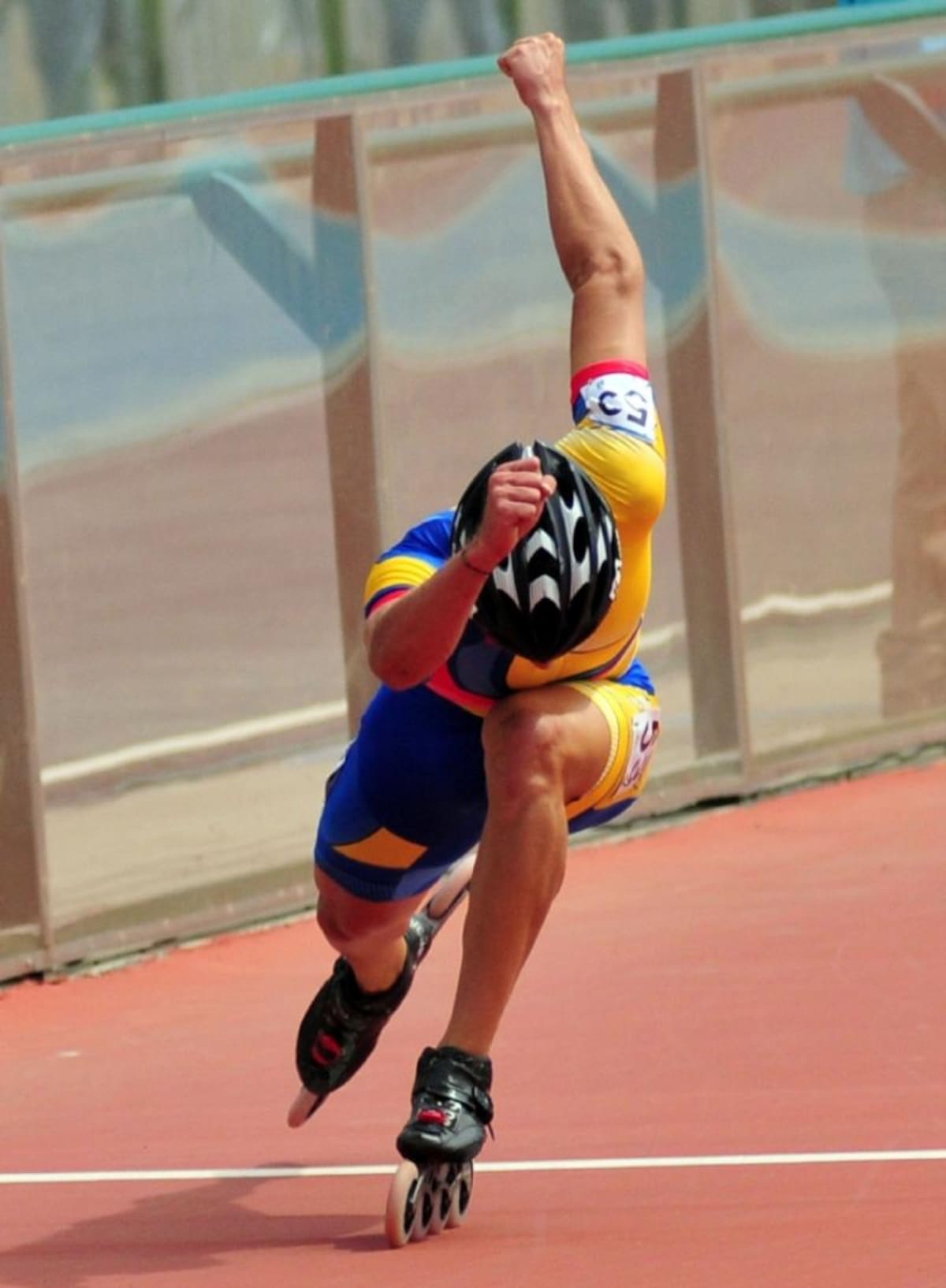 Andrés Felipe Muñoz,  en la contrarreloj de los 300 metros clasificatoria femenino y masculino.
