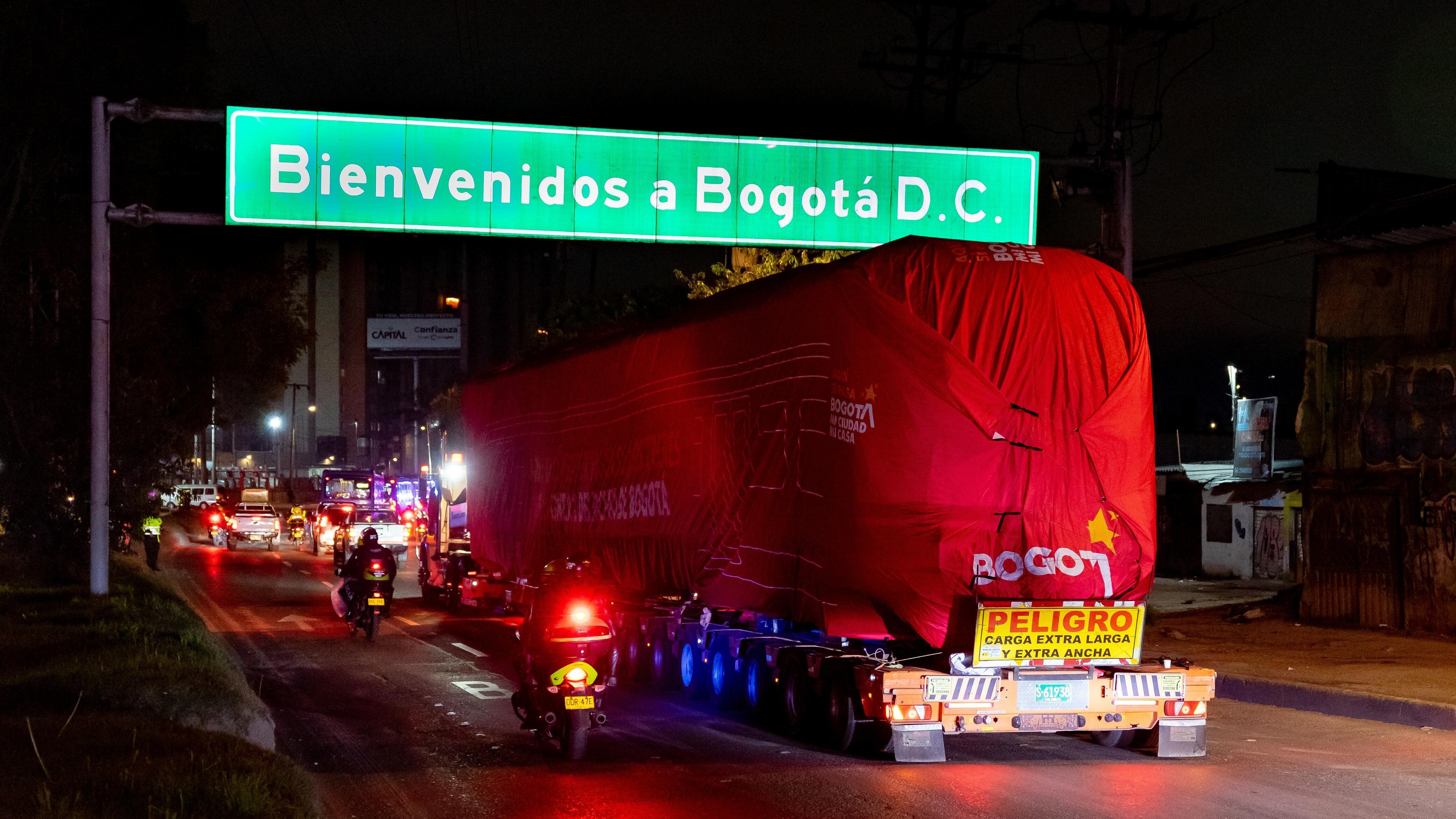 Llegaron los vagones del metro a Bogotá. Foto: Alcaldía de Bogotá.