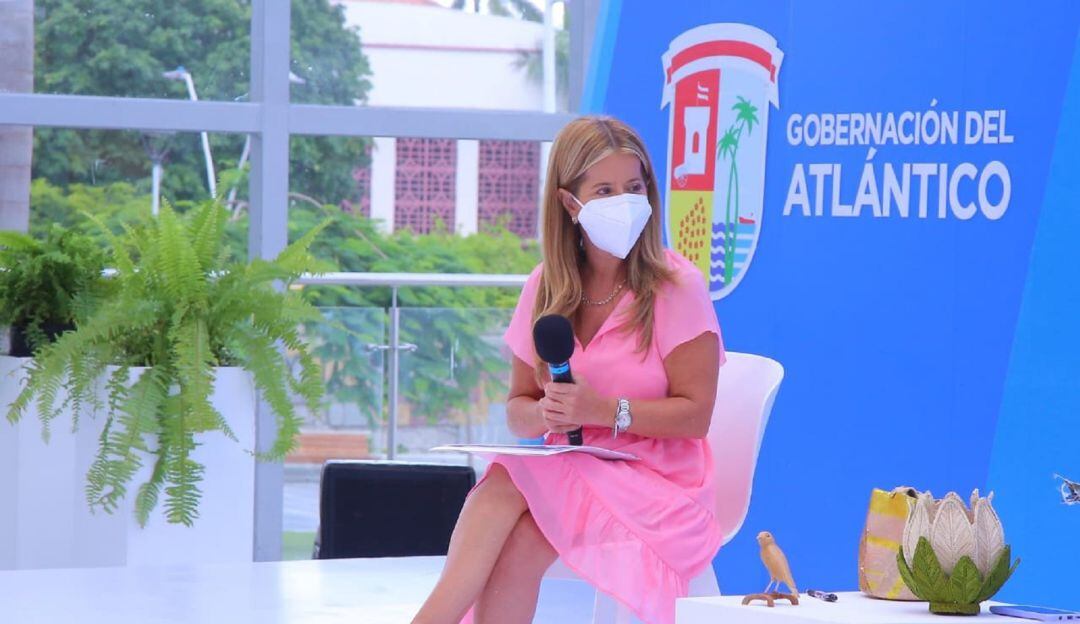 Gobernadora Elsa Noguera durante rendición de cuentas 2020