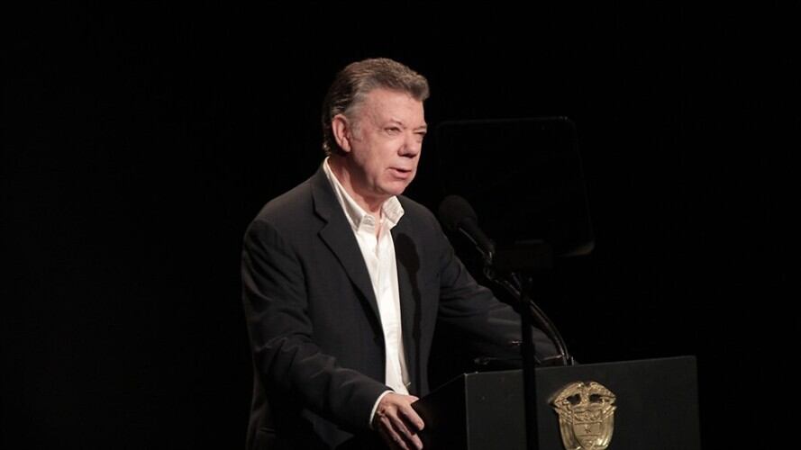 Juan Manuel Santos dijo que las Farc entregaron dos caletas avaluadas en 15.000 millones de pesos. Foto: Colprensa