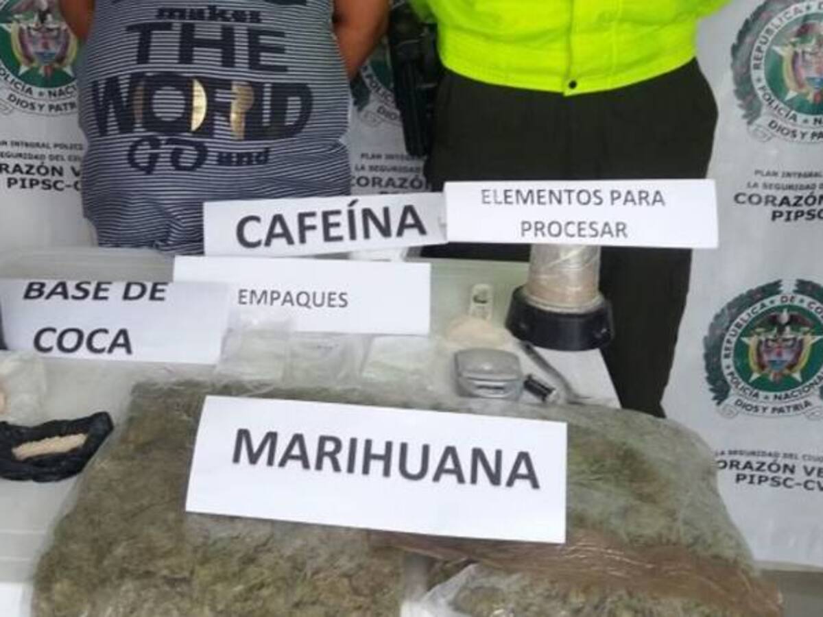 Policía captura mujer en Armenia con 1700 dosis de base de coca y marihuana