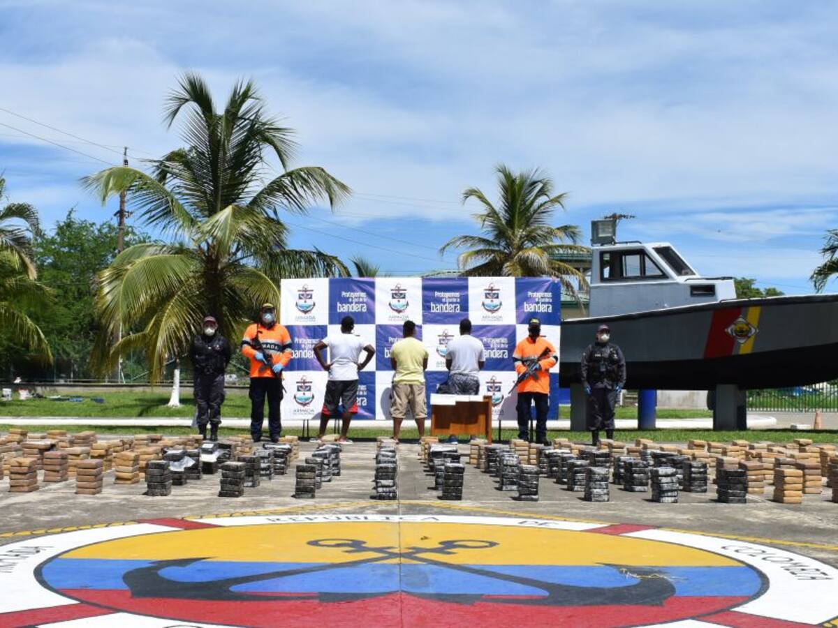 La Armada incautó más de una tonelada de cocaína en el golfo de Urabá