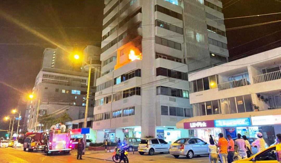 Incendio en apartamento del sector turístico de Cartagena